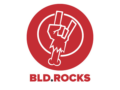BLD Rocks illustrator logo design