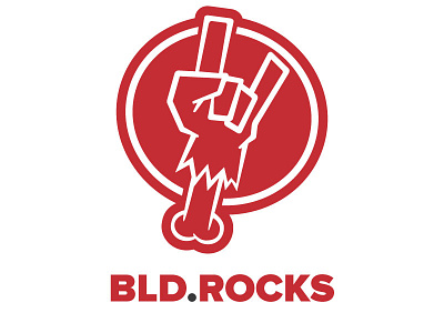 BLD Rocks Rebound illustrator logo design