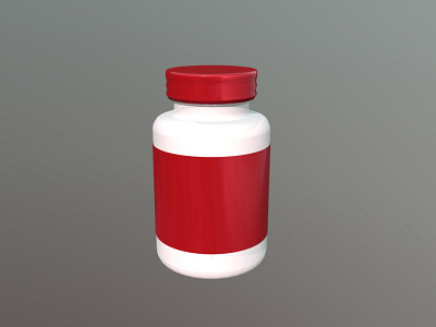 Pill bottle 3d bottle branding design product