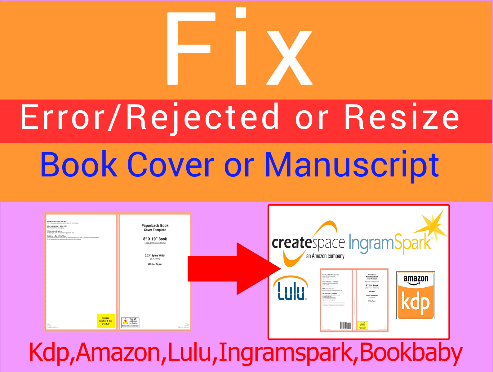 I will Fix any error Rejected book Cover by Mefta Press on Dribbble