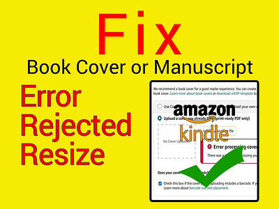 I can fix the error problem of any of your books very quickly book cover branding design ebook cover fix error cover illustration kindle cover logo manuscript ui