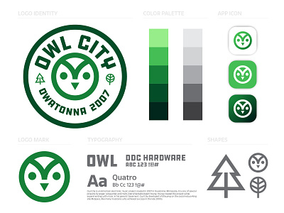 Owl City - Brand Identity Design best logos brand brand design branding creative director design inspiration logo logo designer logo ideas logo inspiration logos logos 2021 logotype minimalism owl city owl logo pictograms thick lines