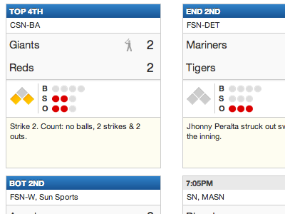 New MLB Scoreboard