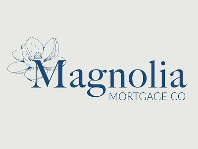 Magnolia Mortgage Co branding design graphic design logo modern modern logo typography