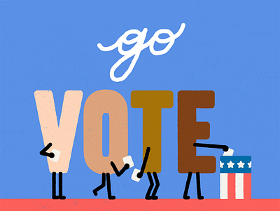 Go Vote! character illustration usa vote vote2020