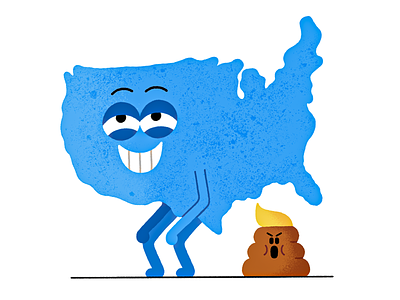 4 Years of Constipation character donaldtrump election election 2020 fun illustration politics poop usa vintage