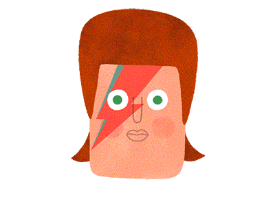 From Bowie to Gaga animation bowie fun gaga gif illustration loop morphing music vintage