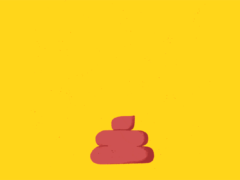 SHIT! animated gif character design fun gif giphy illustration loop poop shit swearwords typography vintage