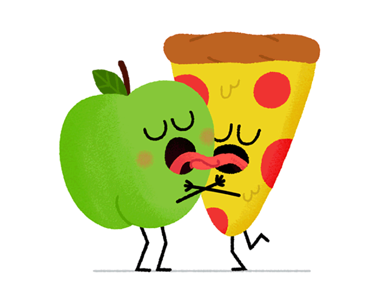 #foodporn apple character food fun gif loop love motion pizza porn sexy
