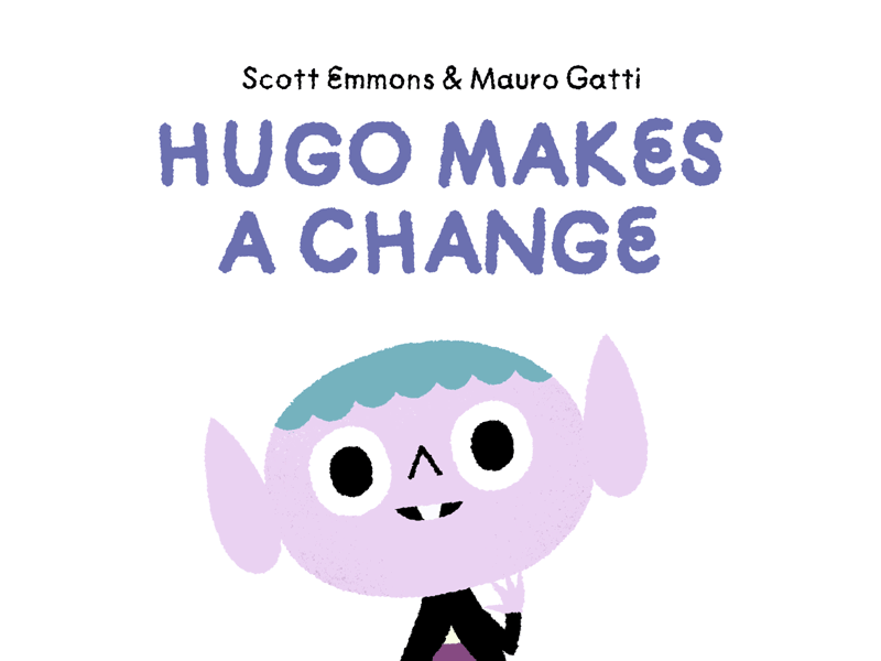 Hugo Makes a Change animation book cat character fun gif illustration loop vampire