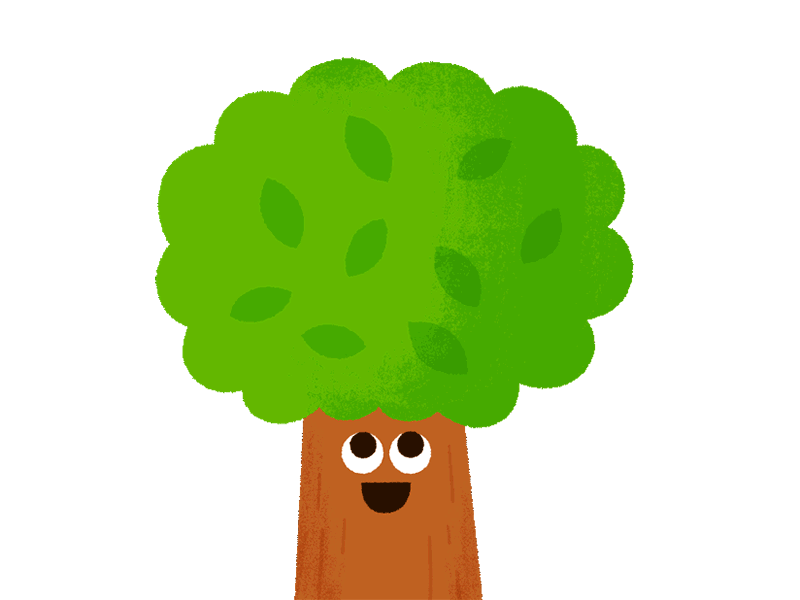 Hair loss affects trees too! 🌳😫 animation character emoji gif loop nature sticker tree