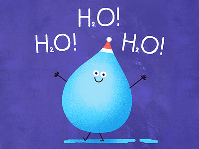 A global warming christmas! character christmas claus drop fun holidays illustration pun santa water xmas