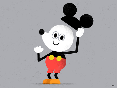Bald Mickey bald brush character disney fun joke mickey mickey mouse mouse pun vintage
