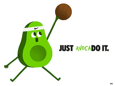 Just AvocaDo It. airjordan avocado basketball fruit fun illustration jordan jumpman nike sport vegan vegetables