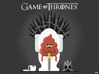 Who’s gonna sit on the toilet... ahem... Throne? character emoji fan art fanart fun game of thrones got hbo poop tv series tv show