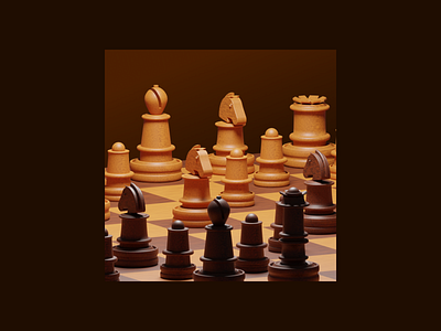3D Chess Models 3d 3d art 3d blender 3d chess 3d chess model 3d deisgn chess design