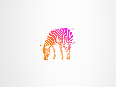 Zebra (Logo) charity creative gradient logo mark my poor brain orange pink smith tim zebra