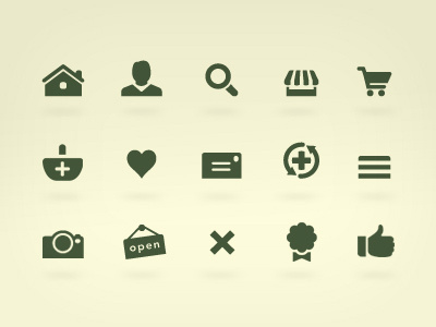 Icons (Iconography) account add app basket camera cart close email heart home iconography icons iphone like list mail me my poor brain open person photo search send shop sign smith store thumbs tim up