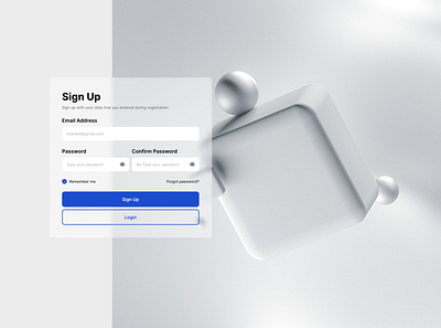 Sign up page branding sign up page ui