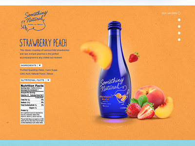 Something Natural Website berry drink flavour peach product strawberry web web design website
