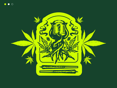 Cannabis Branding brand branding cannabis design green icon illustration leaf logo toronto vector weed