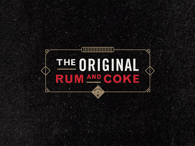 Rum&Coke bacardi cuba libre linework red rum texture