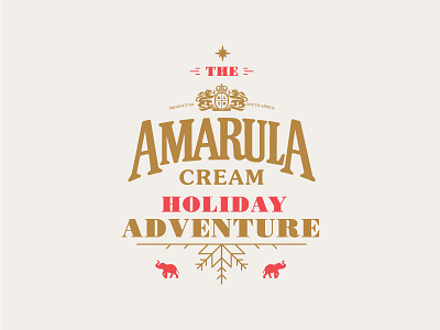 The Amarula Holiday Adeventure christmas elephant holiday liqueur logo snowflake