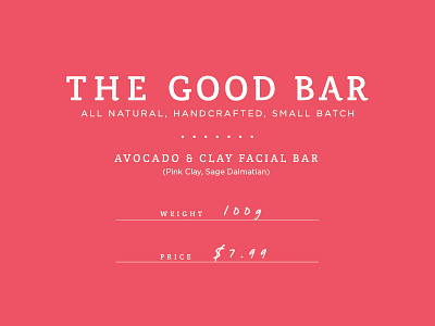 The Good Bar brand branding handmade logo natural soap toronto typography