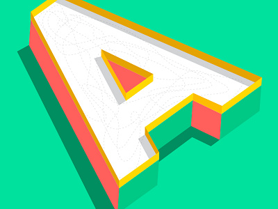 Letter A 3d alphabet block block letter colour icon letter a lettering typography