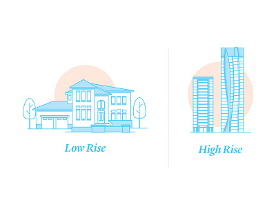 LowRise HiRise building city condo drawing home house illustration linework skyscraper
