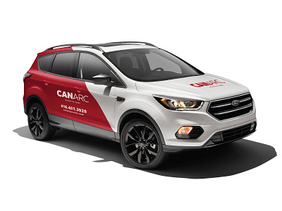 CANARC Vehicle Wrap branding canada canadian construction gas industrial logo red toronto wordmark