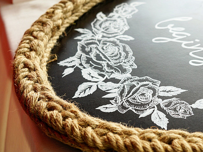 Chalk Roses chalk chalkboard drawing flower illustration roses wedding