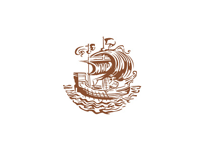 Ship Illustration antique boat copper drawing illustration ocean pin sail sailing ship water