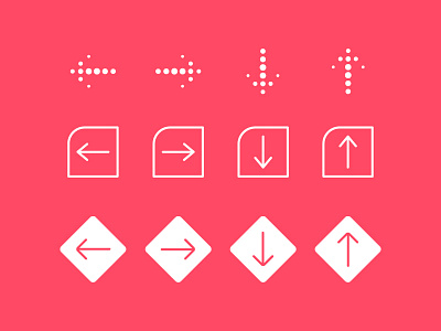 Wayfinding arrows direction icons signs wayfinding
