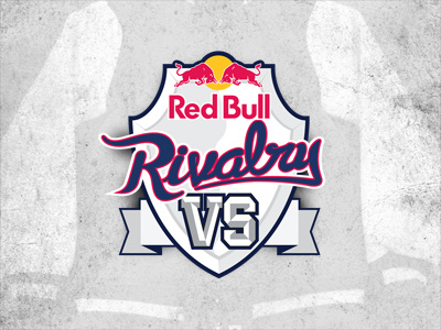 Red Bull Rivalry Logo branding drink. vector event logo red bull school varsity