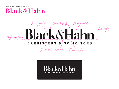 Black&Hahn Branding branding lettering logo toronto typography vector