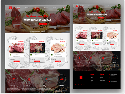 Online Meat Shop 3d animation branding design graphic design illustration logo motion graphics ui vector