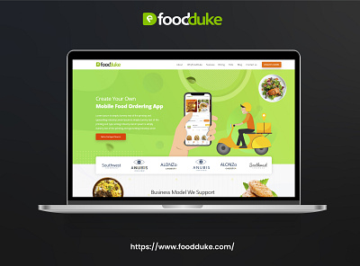 Foodduke Online Food Delivery Software Design 3d animation branding design graphic design illustration logo motion graphics prod ui vector