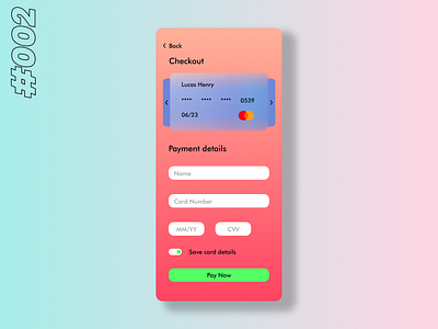 Design a credit card checkout form or page #dailyui #002