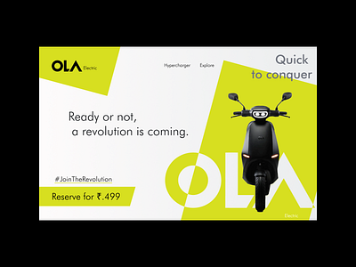 OLA electric website redesign #olaelectric #mouliuxi #ola 100 days of ui challenge app branding daily ui design illustration logo mouliuxi ola olaelectric ui ux vector