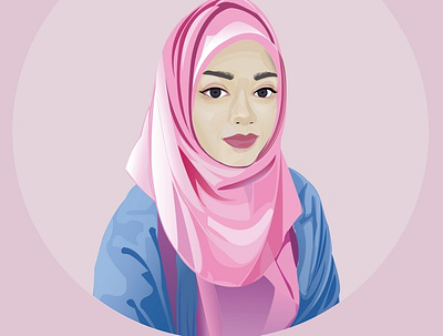 Digital Portrait illustration vector