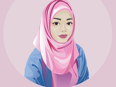Digital Portrait illustration vector