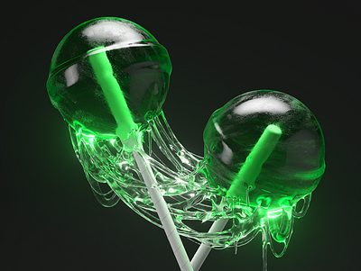 Sticky Lollipops 3d 3drender 3drendering candy cinema 4d cinema4d halloween octane octane render octanerender