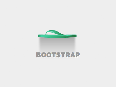 Bootstrap Shoe flip flop green sandal