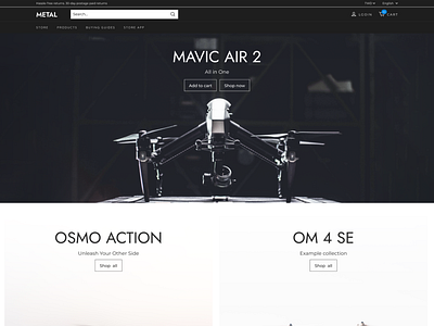 Mavic Air / Shopline E-Commerce Web Demo graphic design logo motion graphics ui