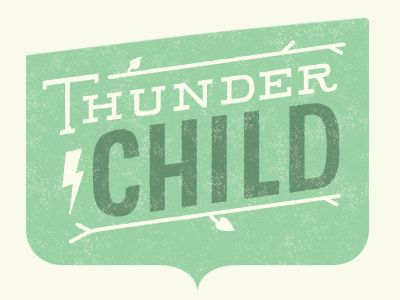 Thunderchild badge branch child logo thunder twig