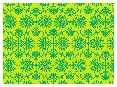 pattern green leaves ornate palm pattern