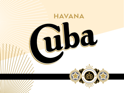 Cuba cigar label cuba havana seal type