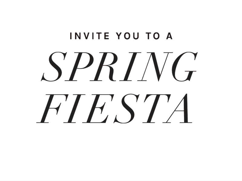 Spring Fiesta - Option 1 blooming spring flowers gif invitation