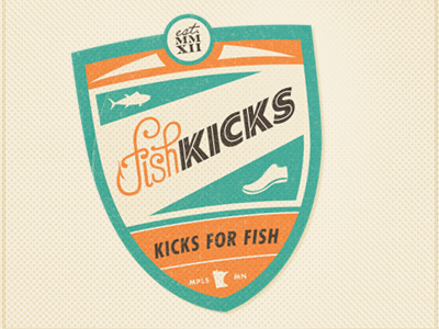 Fish Kicks—kicks for fish fish kicks logo shield shoes